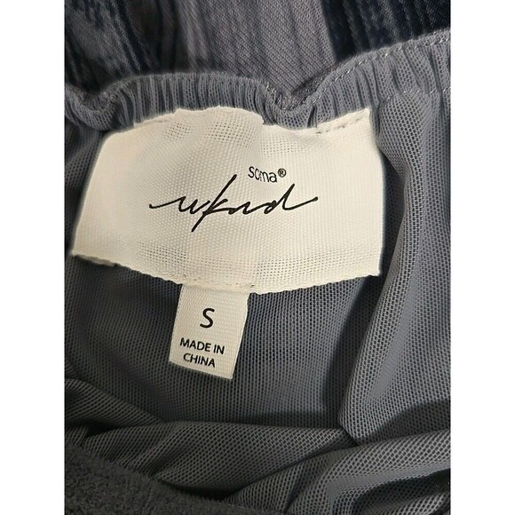 Soma Wknd Jumpsuit 100% Rayon Stripe Stone Blue Wash Pocket Women’s Size S - Picture 5 of 10